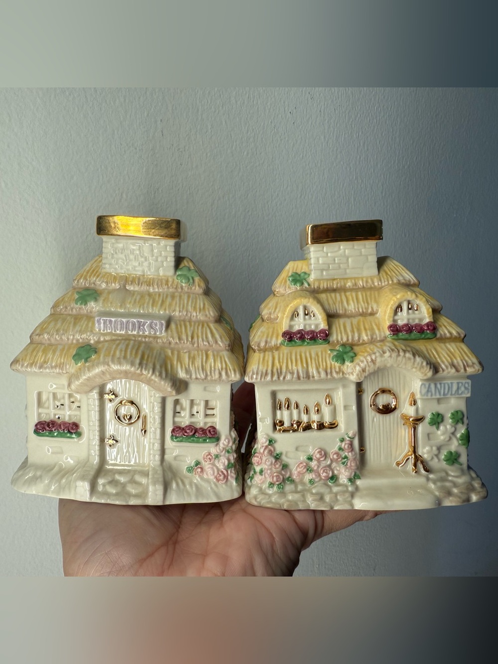 Lenox “Irish Blessing” Candlesticks Set of 2 – Fine Porcelain Cottage Design